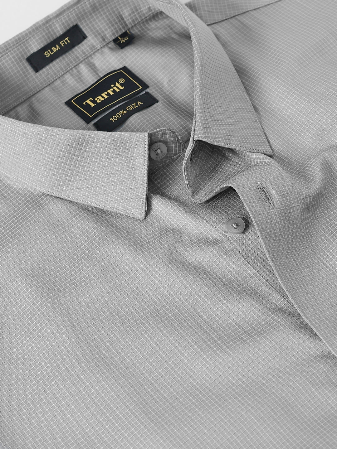 Lite Grey Checked Giza Shirt