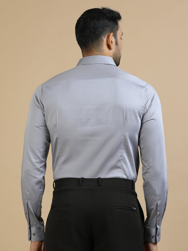 Gray Giza Cotton Shirt