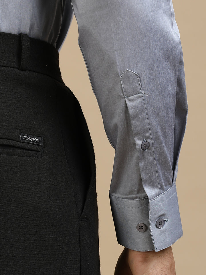 Gray Giza Cotton Shirt