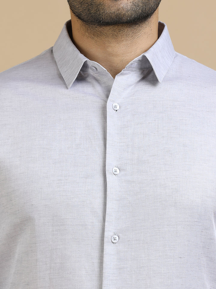 Grey Giza Cotton Shirt