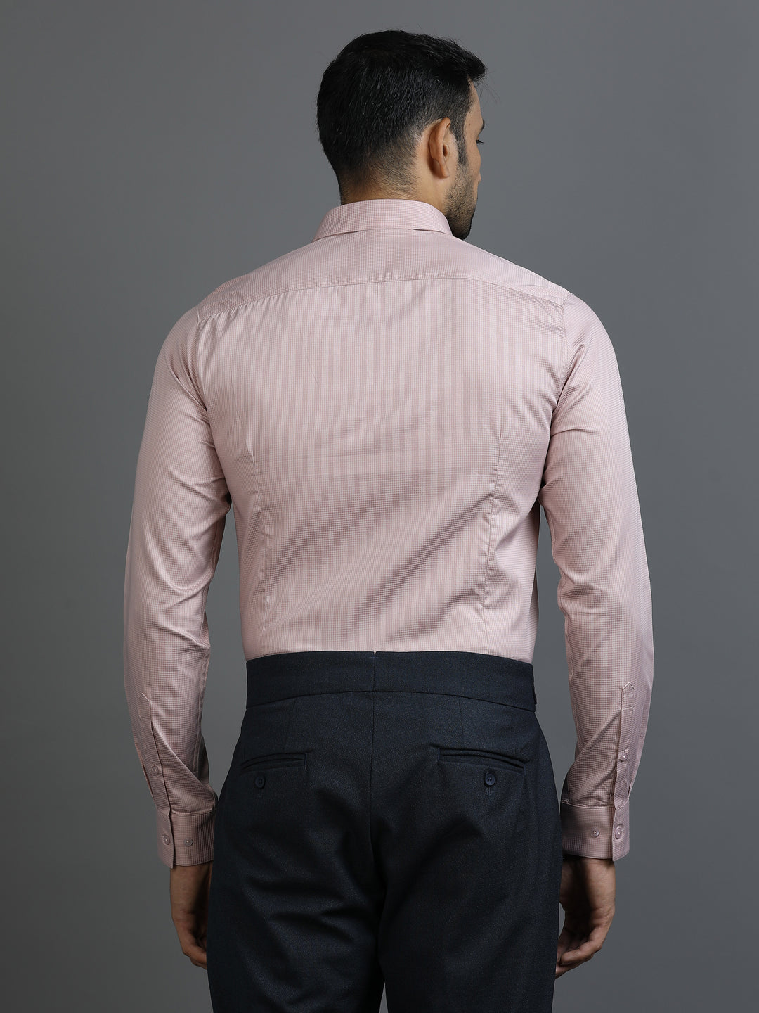 Pink Checked Giza Shirt