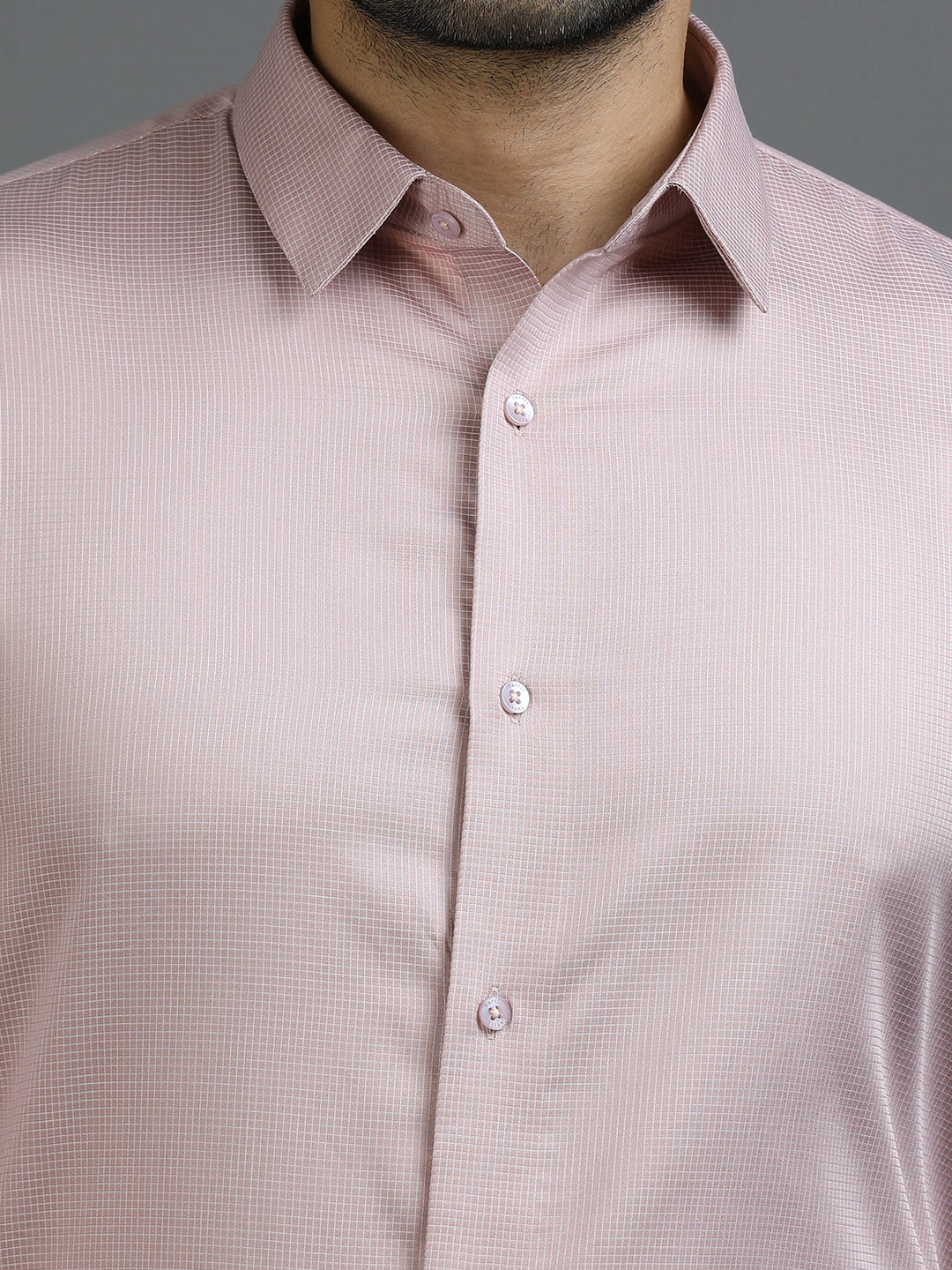 Pink Checked Giza Shirt