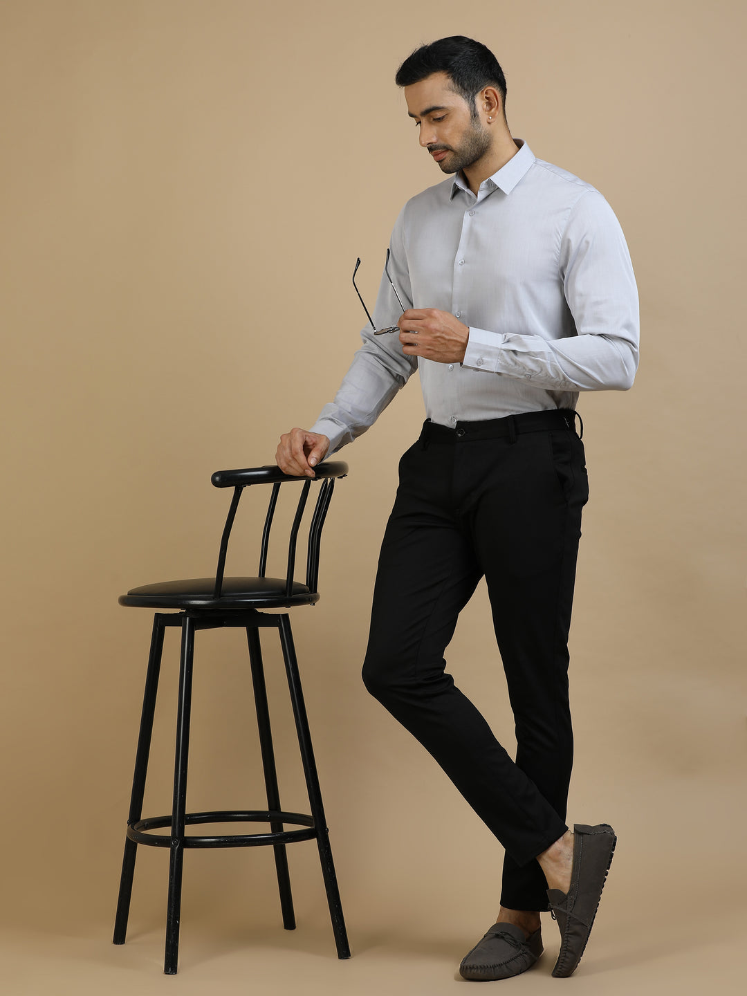 Solid Grey Tencel Shirt