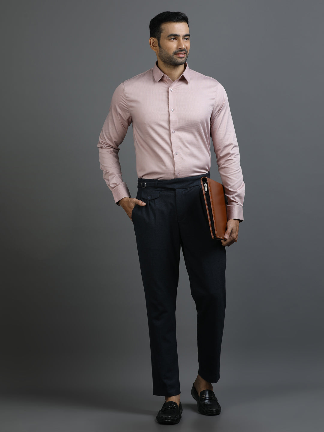 Pink Checked Giza Shirt