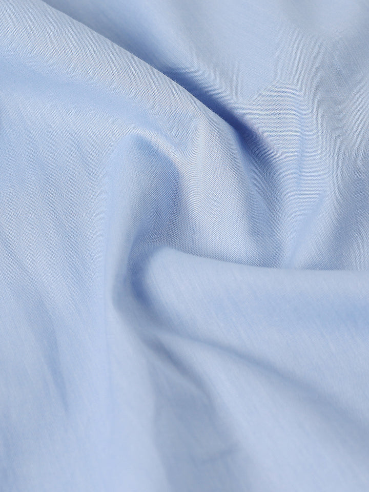Solid Blue Giza Cotton Shirt