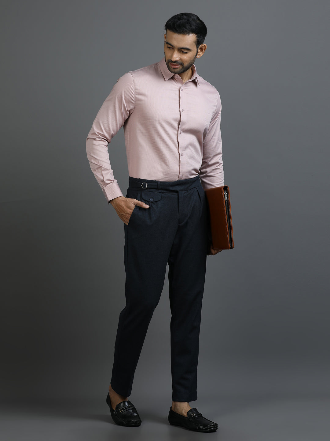 Pink Checked Giza Shirt