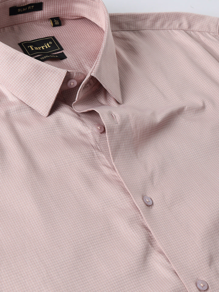Pink Checked Giza Shirt
