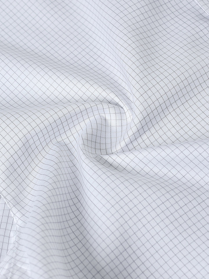 White Checked Giza Cotton Shirt