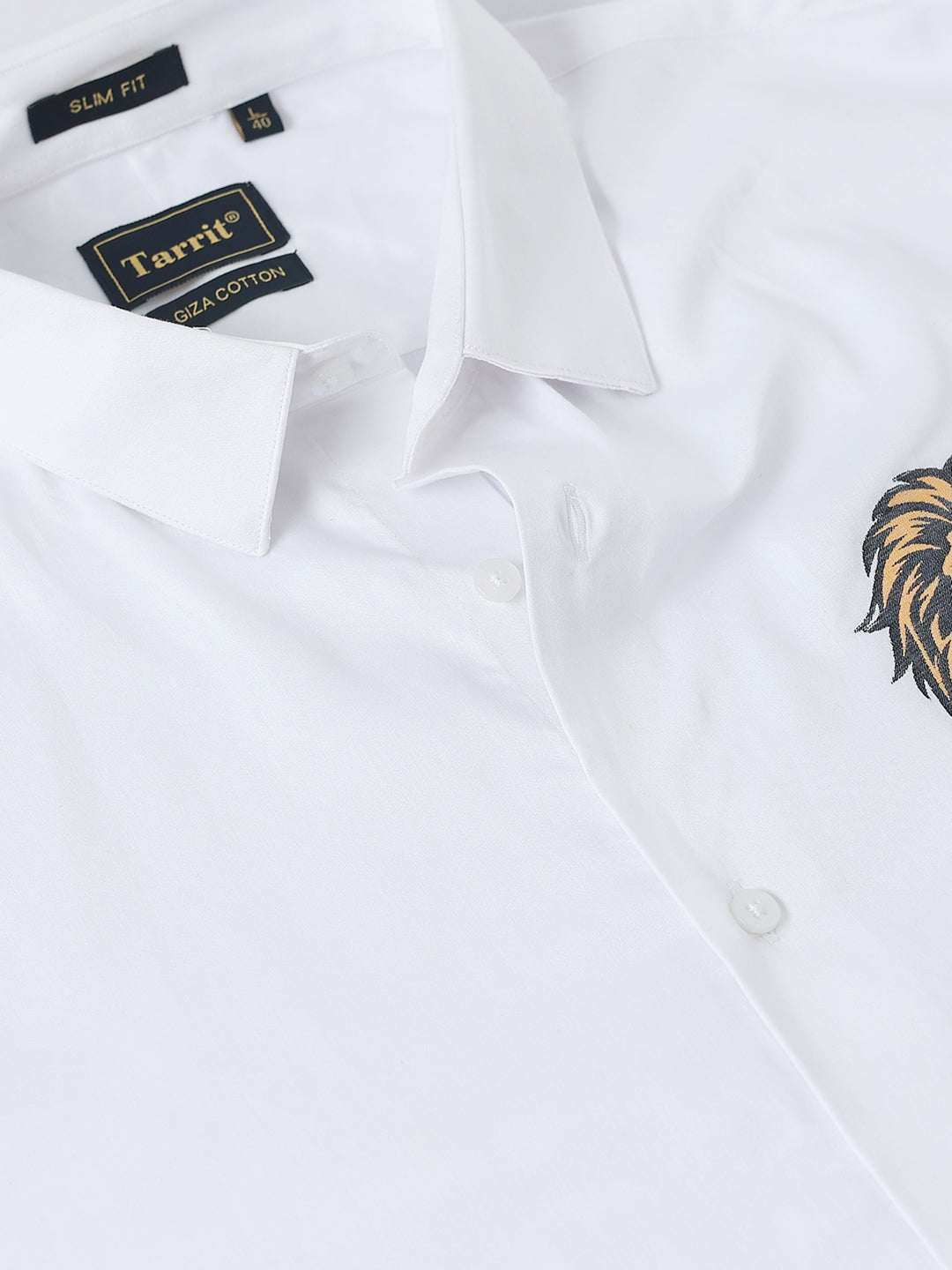White Lion Jacquard Shirt