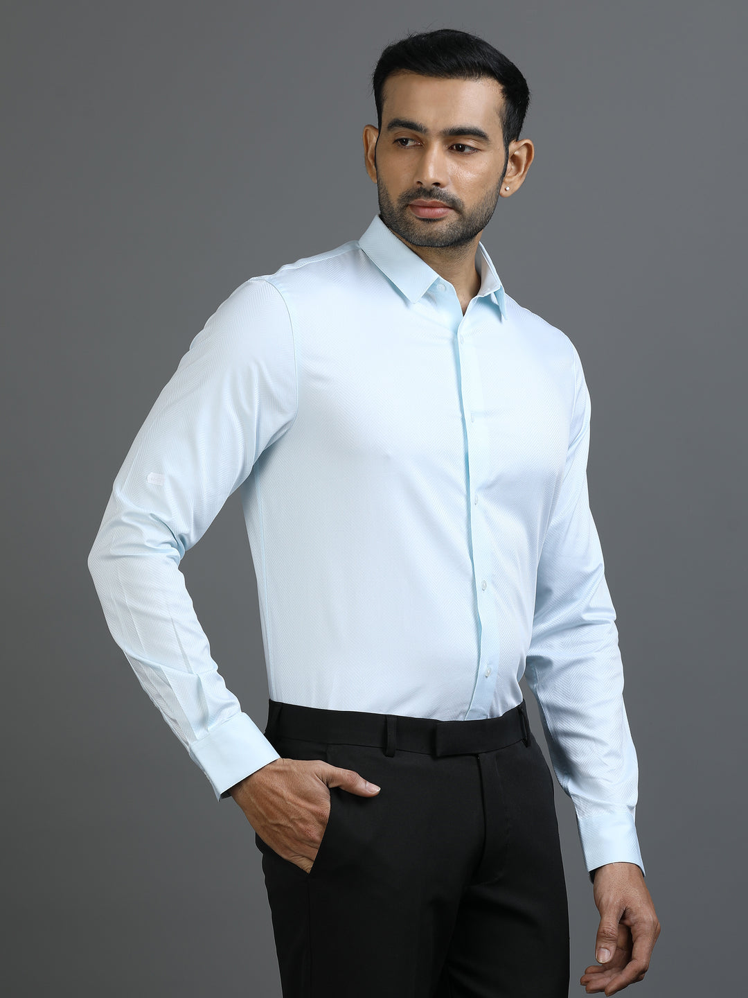 Mint Blue Geometric Giza Shirt