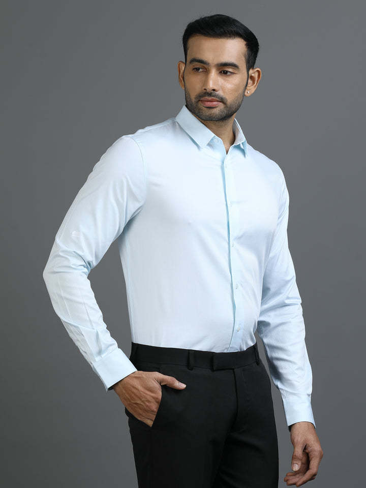 Mint Blue Geometric Giza Shirt