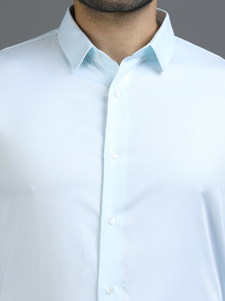 Mint Blue Geometric Giza Shirt