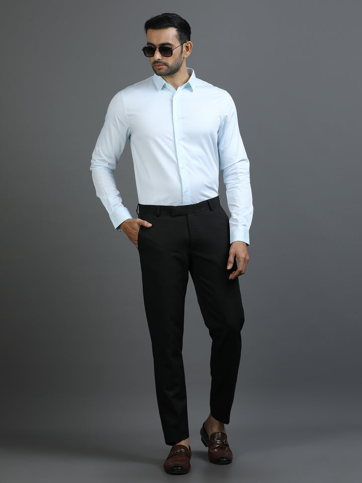 Mint Blue Geometric Giza Shirt