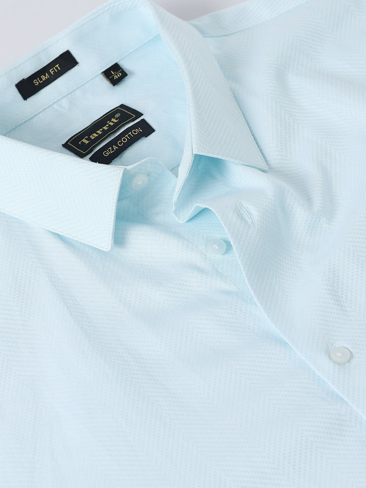 Mint Blue Geometric Giza Shirt