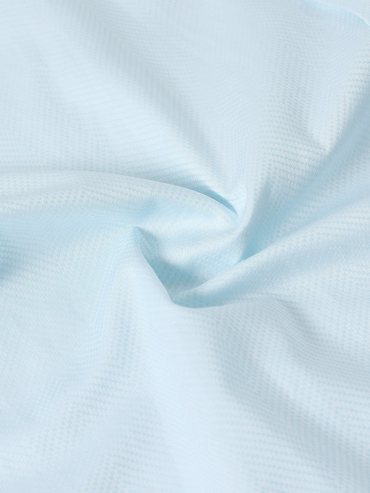 Mint Blue Geometric Giza Shirt