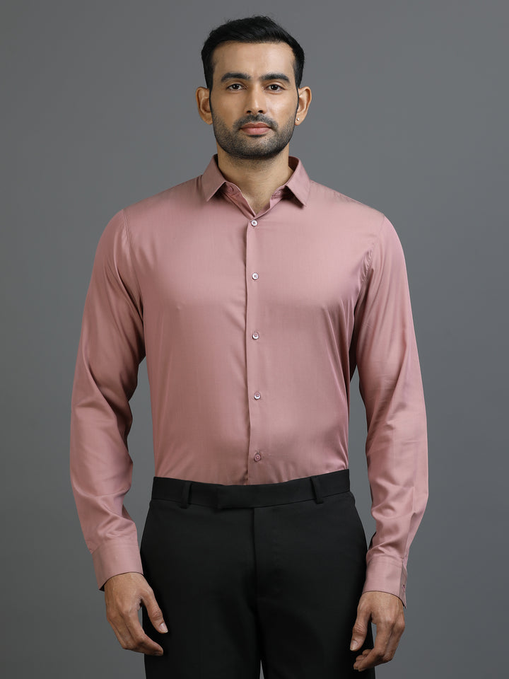Solid Pink Tencel shirt