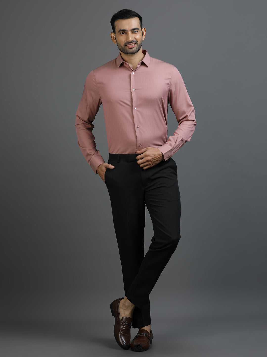 Solid Pink Tencel shirt