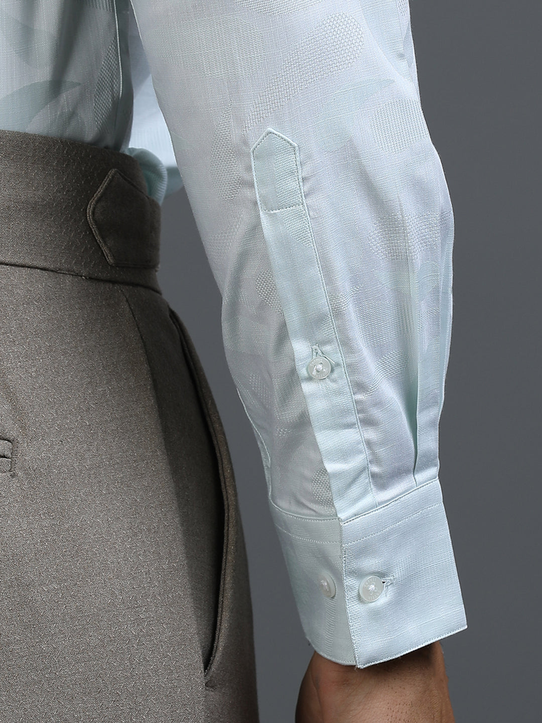 Mint Green Jacquard Giza Shirt