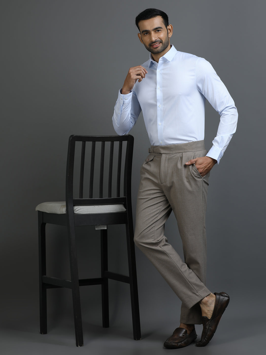 Blue Geometric Giza Shirt