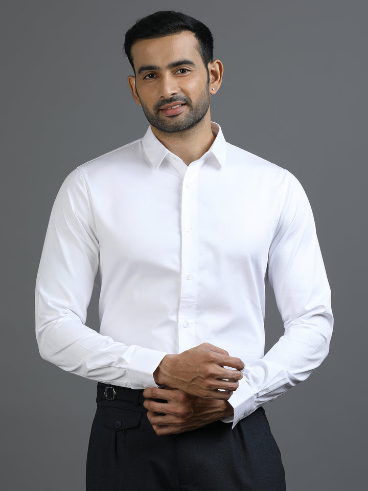 White Geometric Giza Shirt