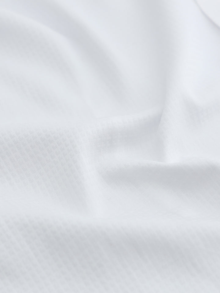 White Textured Giza Shirt