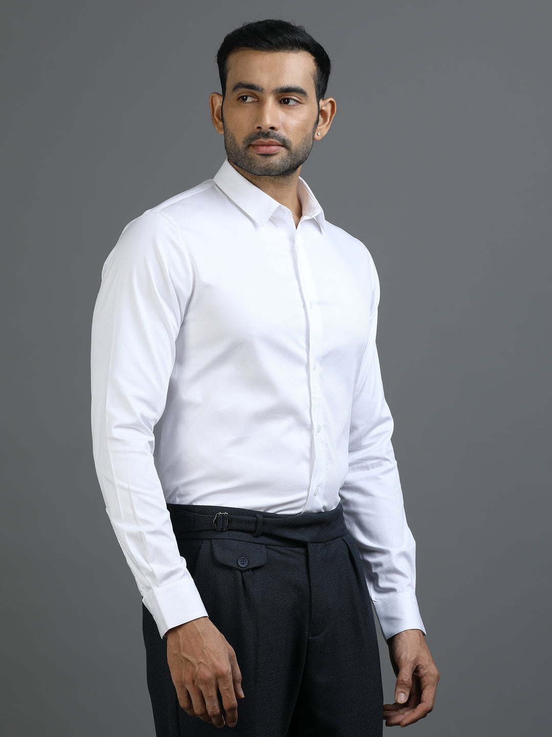 White Geometric Giza Shirt