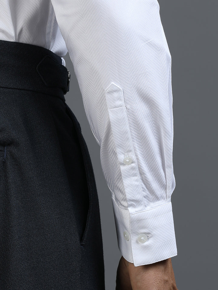 White Geometric Giza Shirt