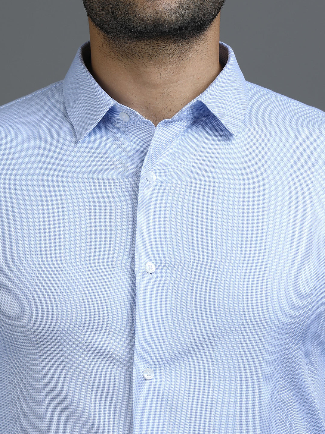 Blue Patterned Giza Shirt