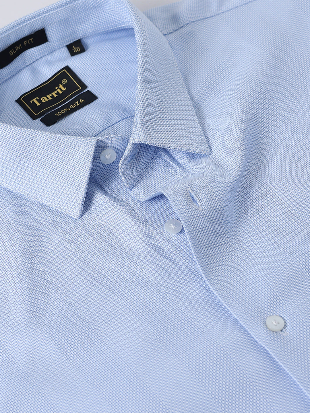 Blue Patterned Giza Shirt