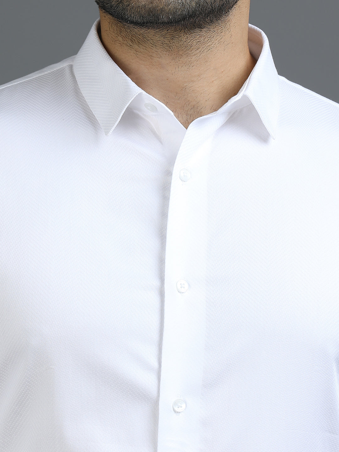 White Geometric Giza Shirt