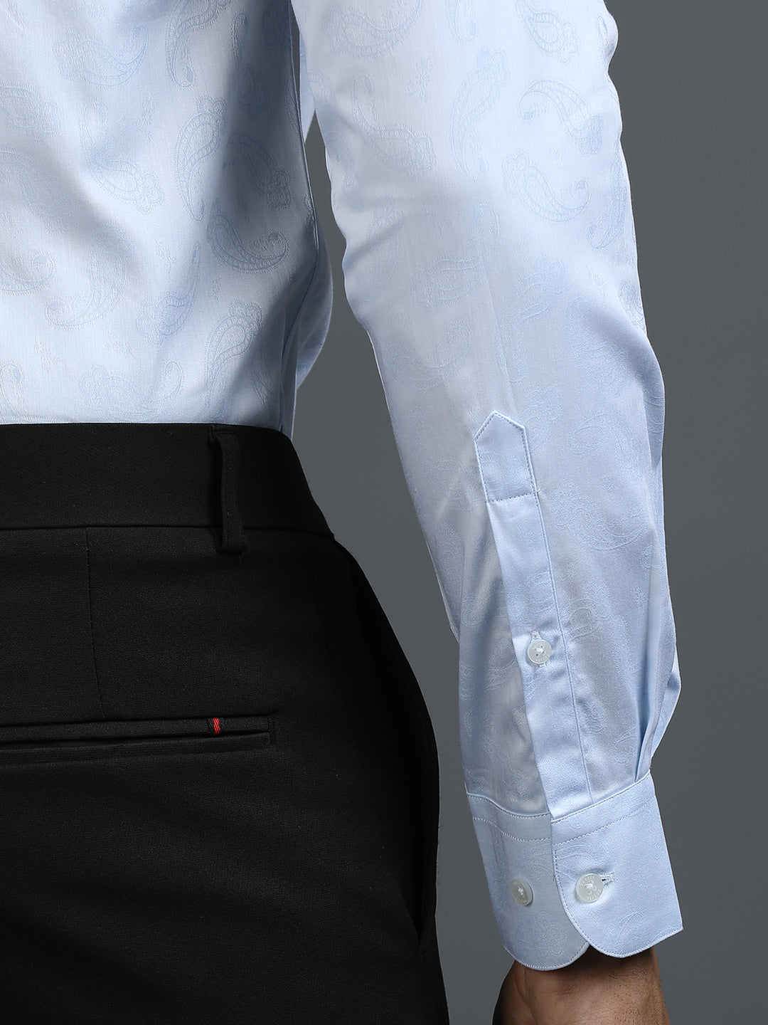 Blue Jacquard Giza Shirt