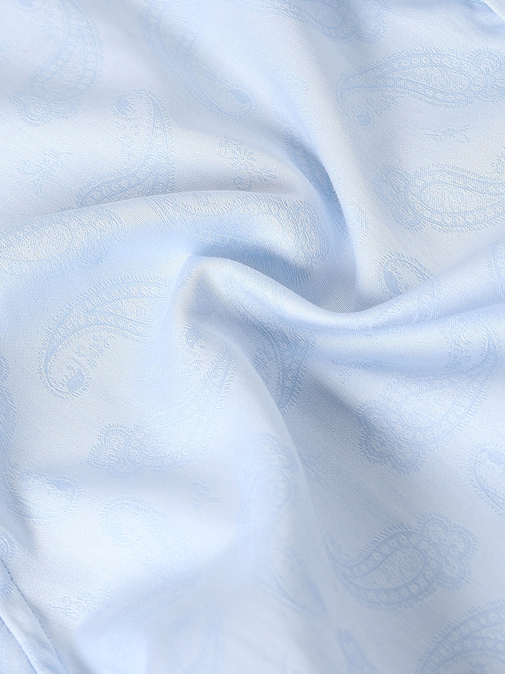 Blue Jacquard Giza Shirt