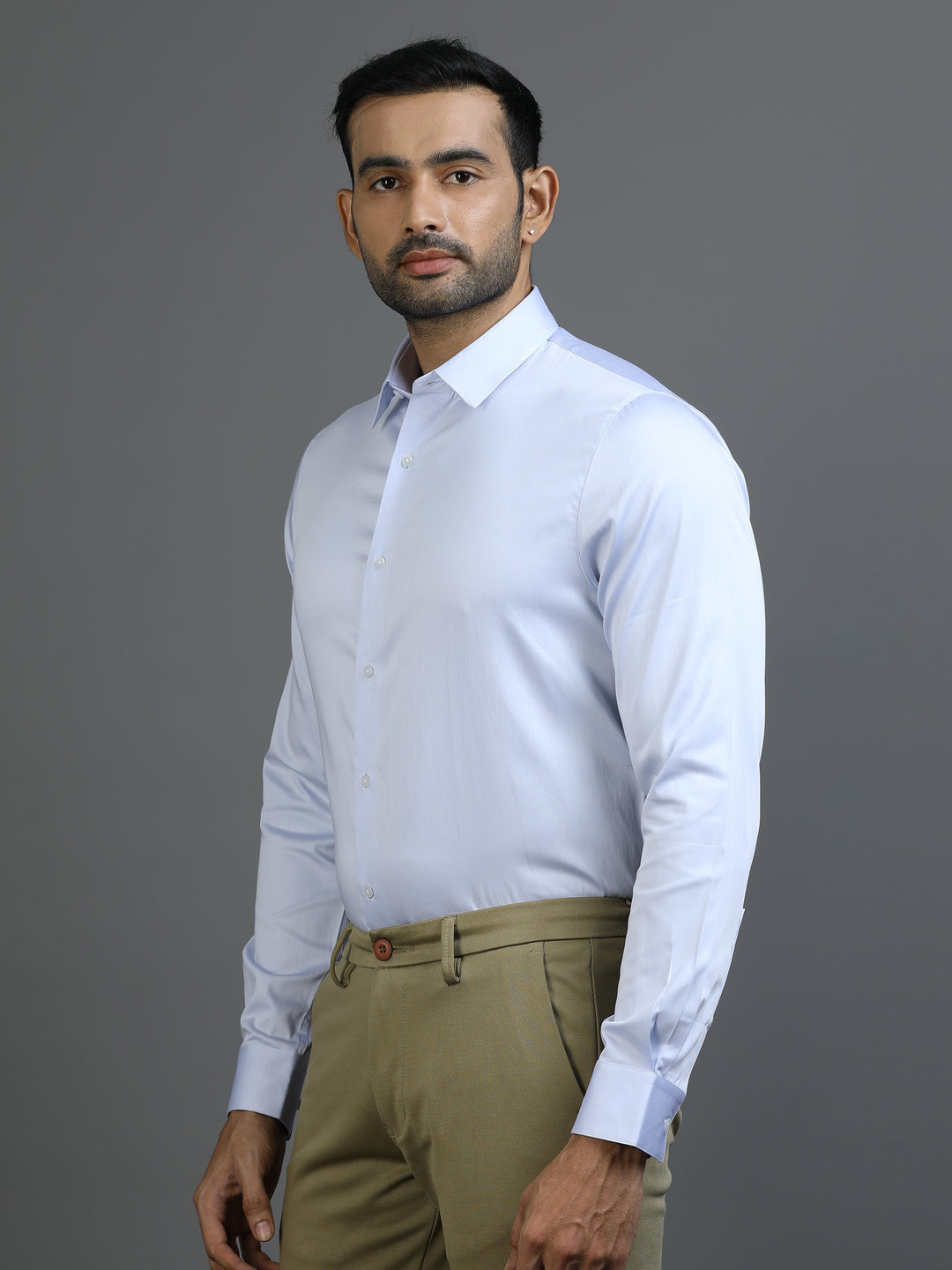 Cloud Blue Giza Cotton Shirt