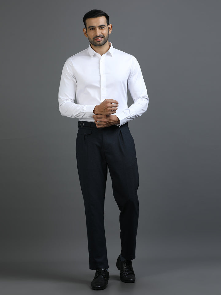 White Geometric Giza Shirt