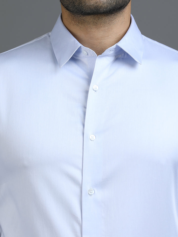 Cloud Blue Giza Cotton Shirt