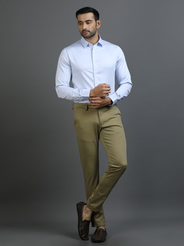 Cloud Blue Giza Cotton Shirt