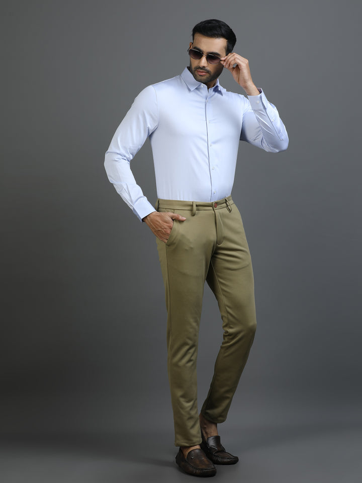 Cloud Blue Giza Cotton Shirt