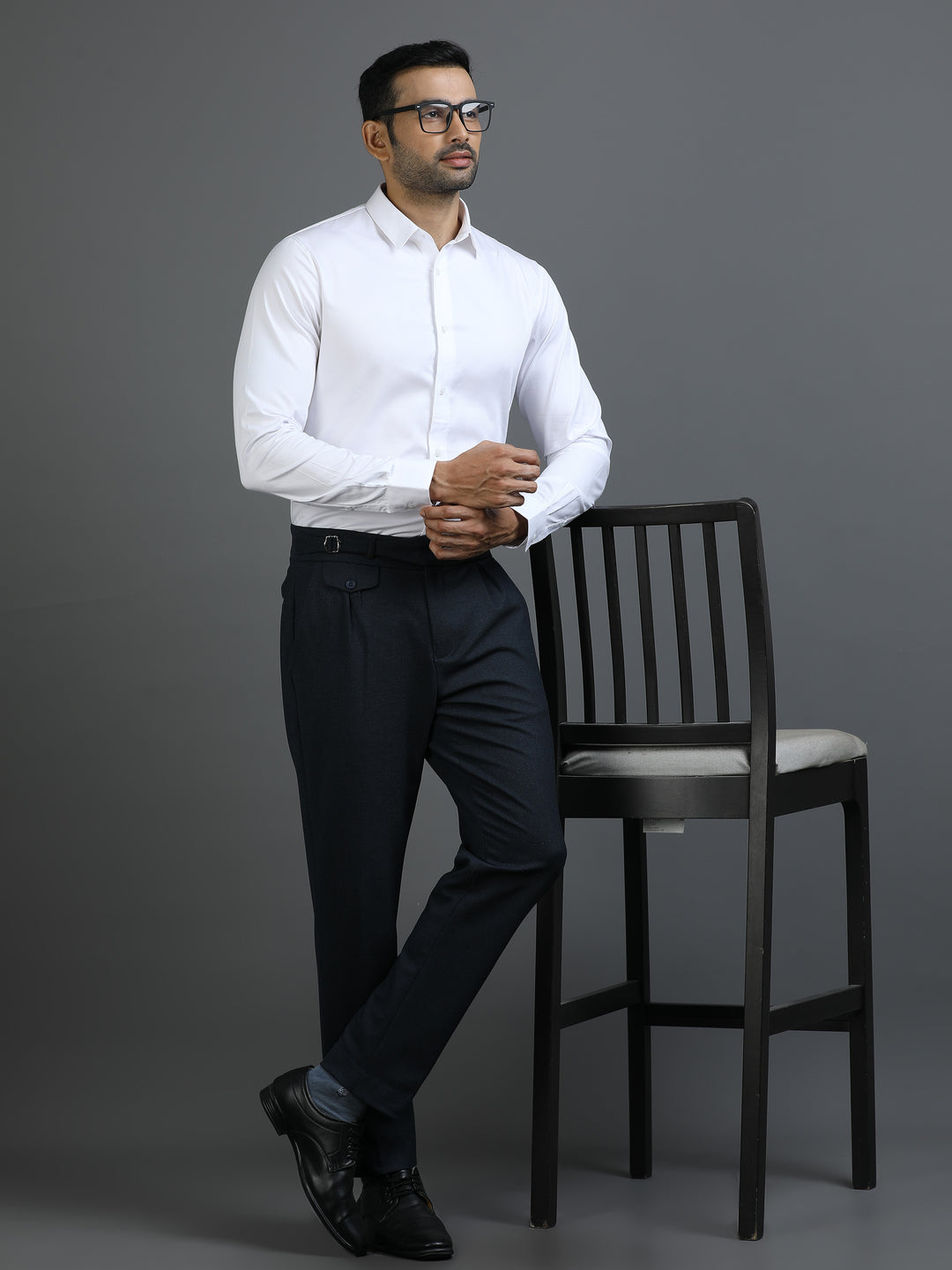 White Geometric Giza Shirt