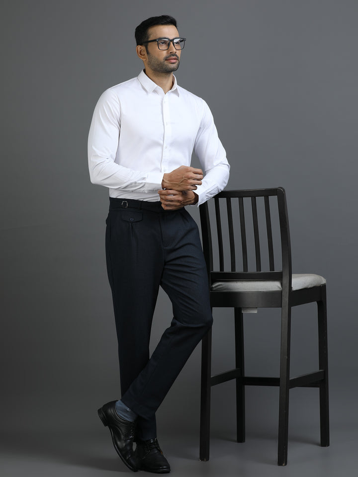 White Geometric Giza Shirt