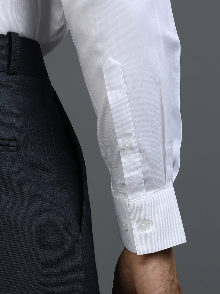 White Striped Giza Shirt