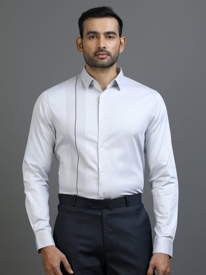 Black Line Grey Giza Shirt