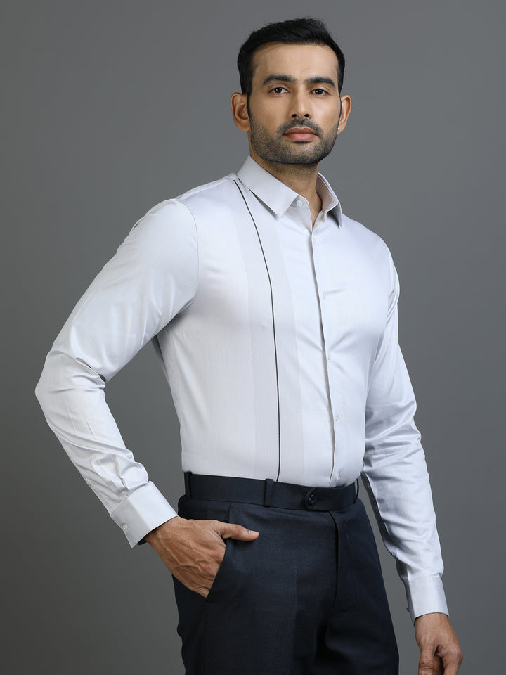 Black Line Grey Giza Shirt