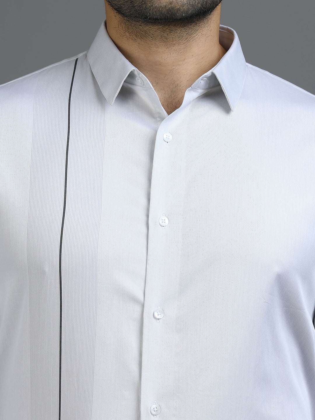 Black Line Grey Giza Shirt