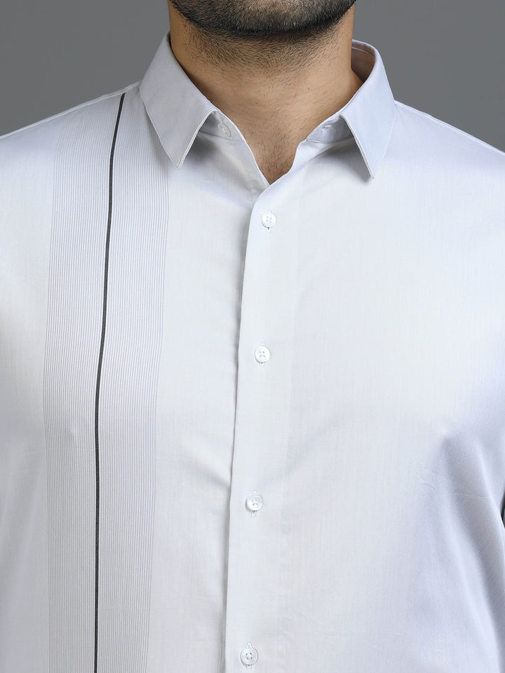 Black Line Grey Giza Shirt