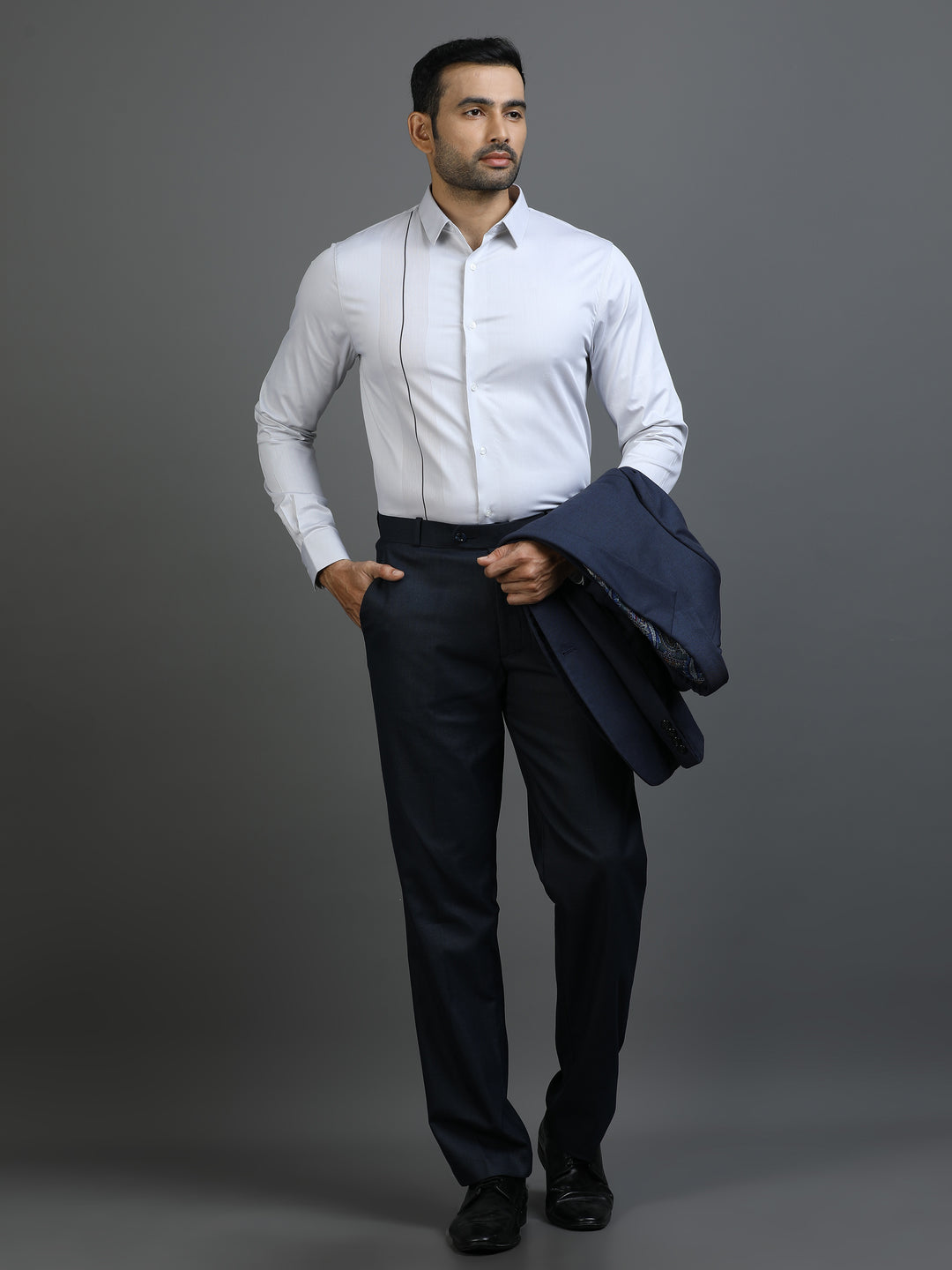 Black Line Grey Giza Shirt