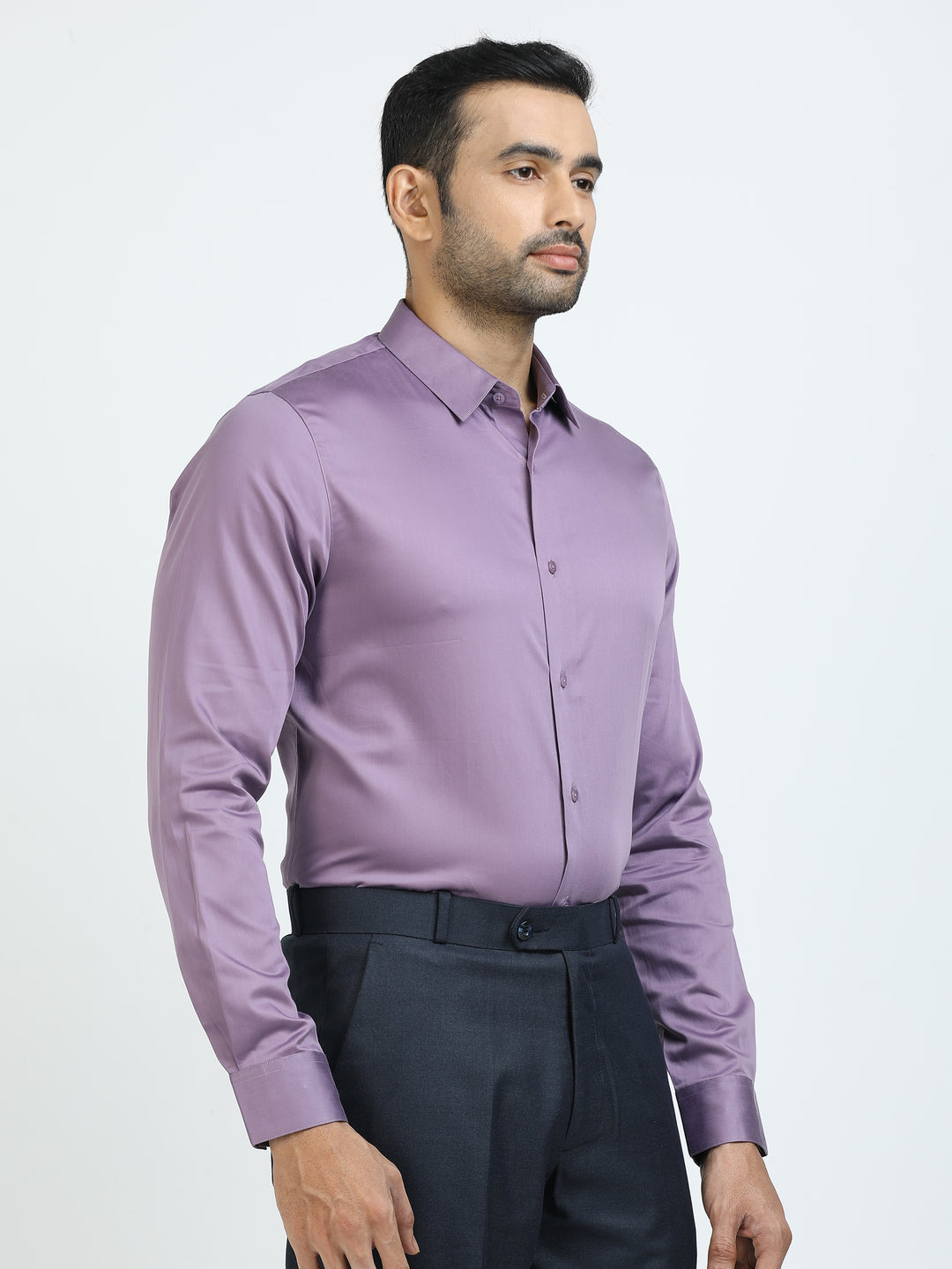 Solid Purple Giza Shirt
