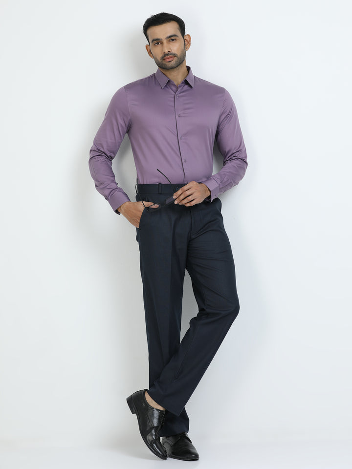 Solid Purple Giza Shirt