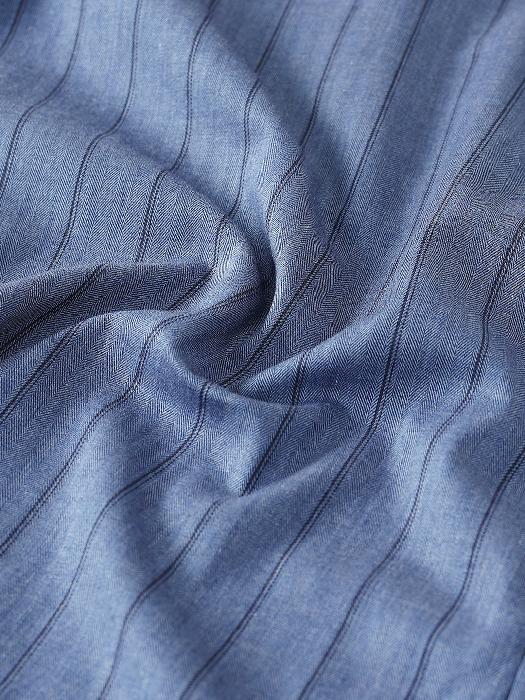 Blue & Black Vertical Stripes Shirt