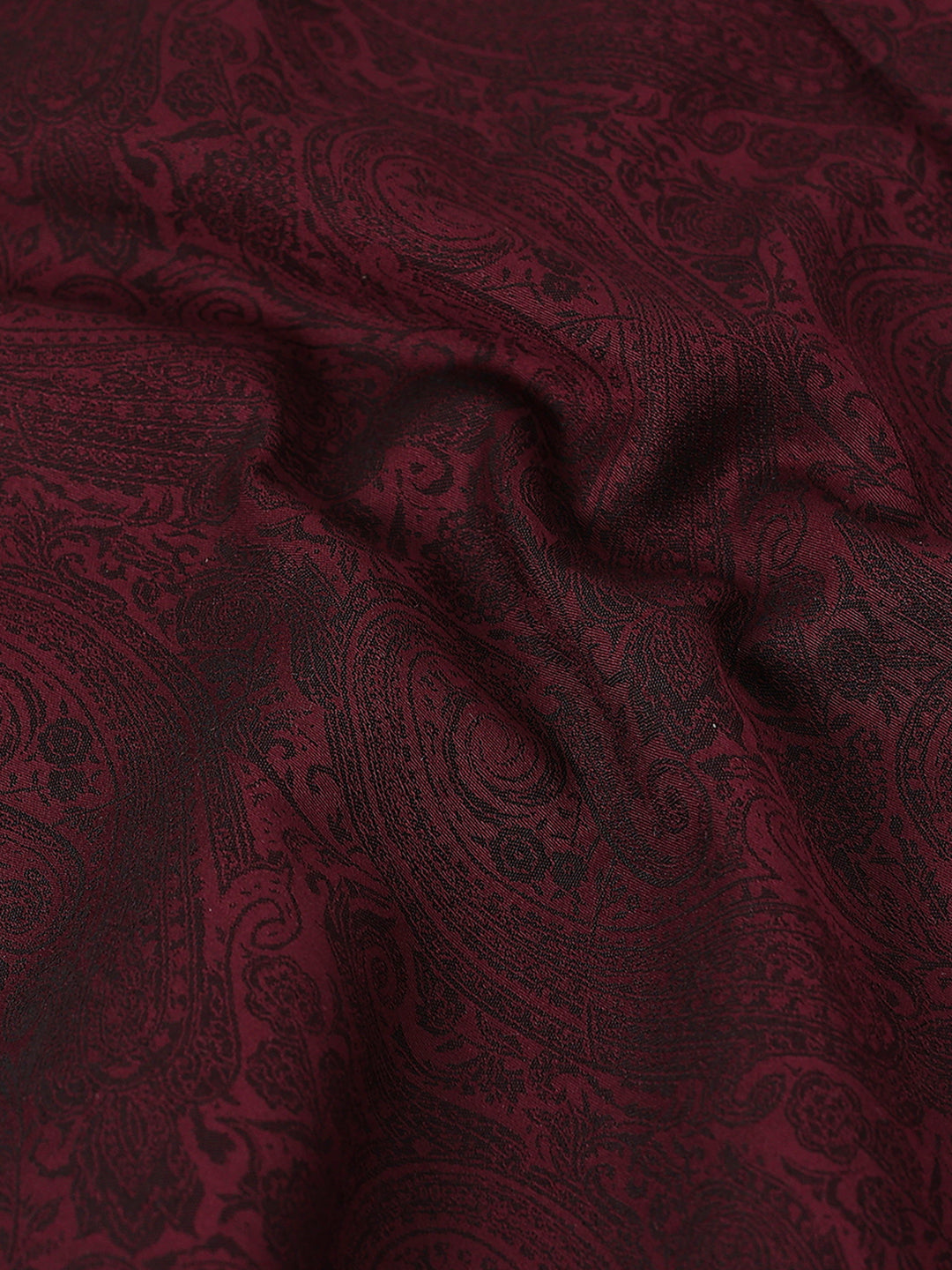 Maroon Jacquard Giza cotton Shirt