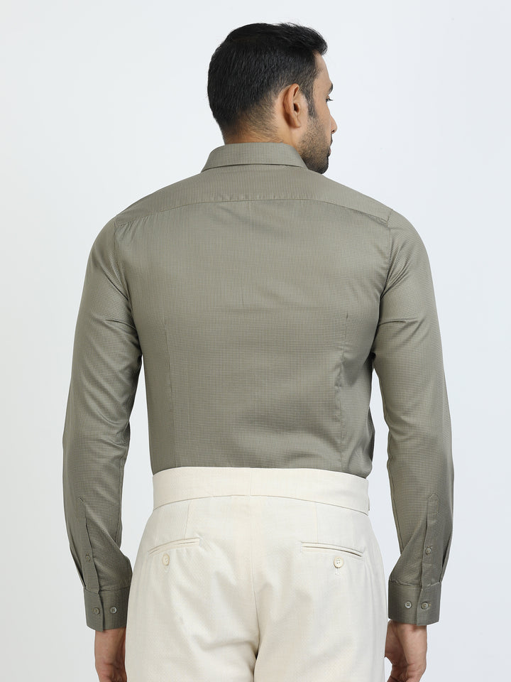 Green Checked Giza Shirt